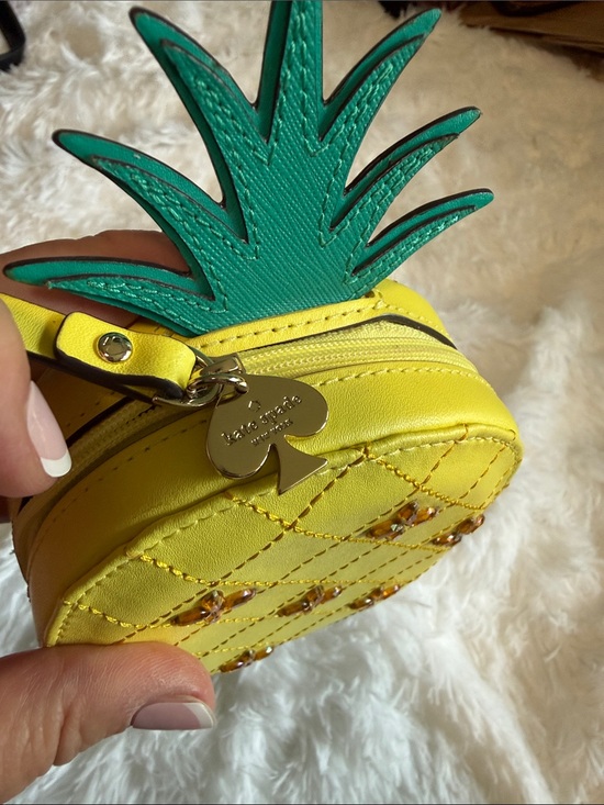 kate spade Handbags - kate spade Yellow Pineapple Coin Pouch with Green Top